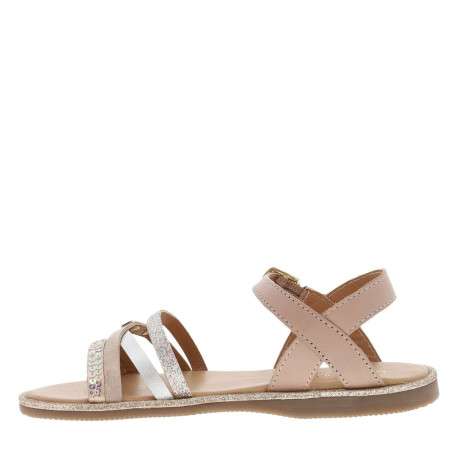 Nu-pieds en cuir rose à semelle plate et à boucle à ardillon - Image 5