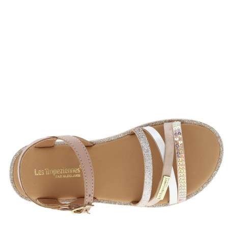 Nu-pieds en cuir rose à semelle plate et à boucle à ardillon - Image 9