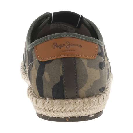 Basket en cuir suède kaki, doublure biologique, semelle cordée et lacet tressé - Image 4