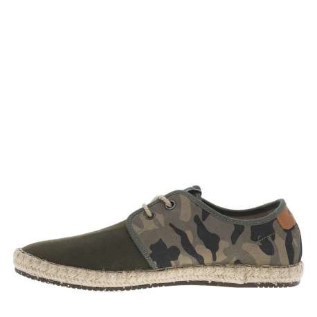Basket en cuir suède kaki, doublure biologique, semelle cordée et lacet tressé - Image 3