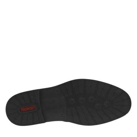 Derbies en cuir noir à talon aspect boisé décroché bas et à lacets ronds enduis - Image 6
