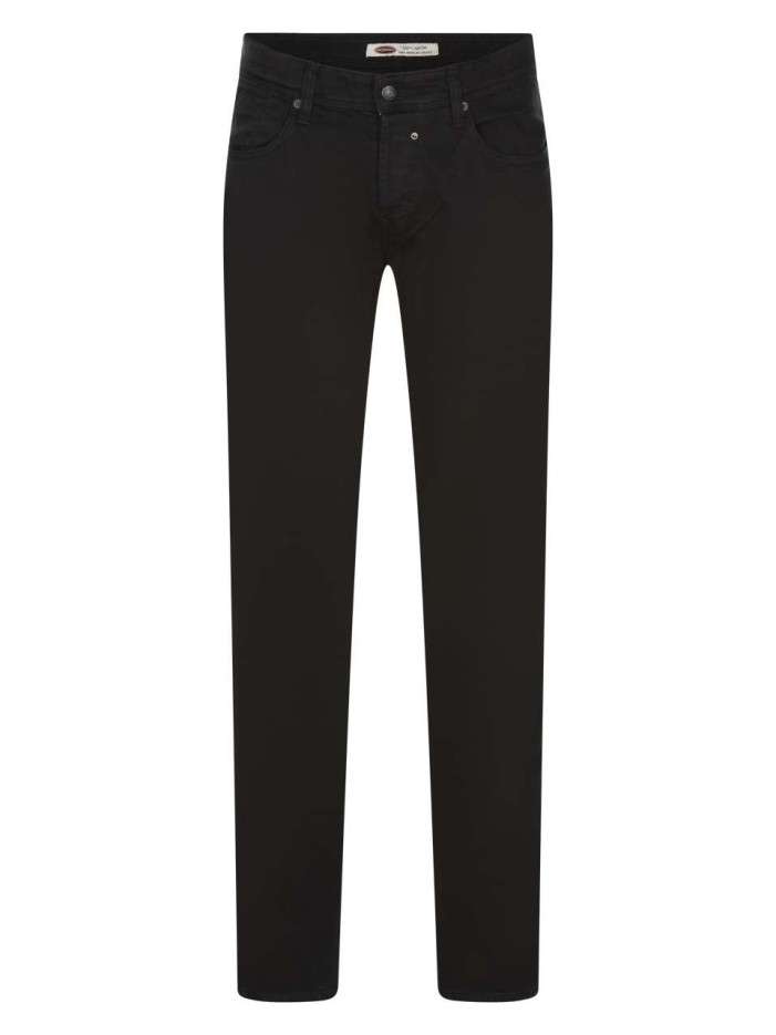 Jean noir uni en coton avec...