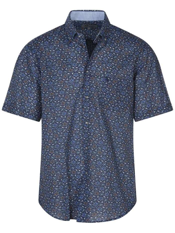 Chemise en coton bleu...