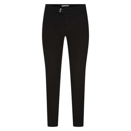 Chino slim en coton noir uni avec patch argenté à paillettes à l'arrière