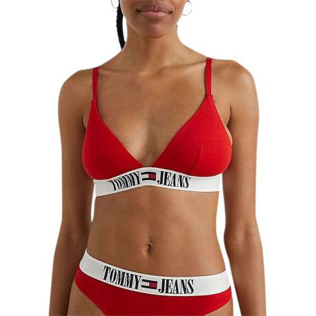 Soutien-Gorge en coton mélangé rouge uni - Image 2