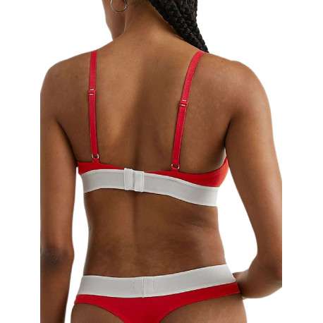 Soutien-Gorge en coton mélangé rouge uni - Image 4