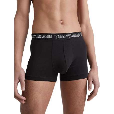 Lot de 3 Boxers en coton mélangé noirs unis avec une coupe près du corps - Image 2