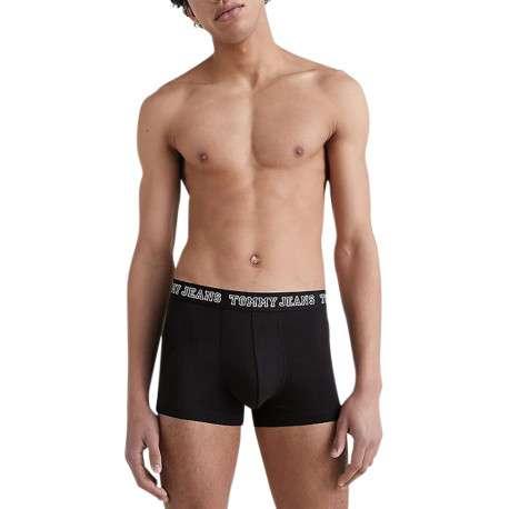 Lot de 3 Boxers en coton mélangé noirs unis avec une coupe près du corps - Image 3