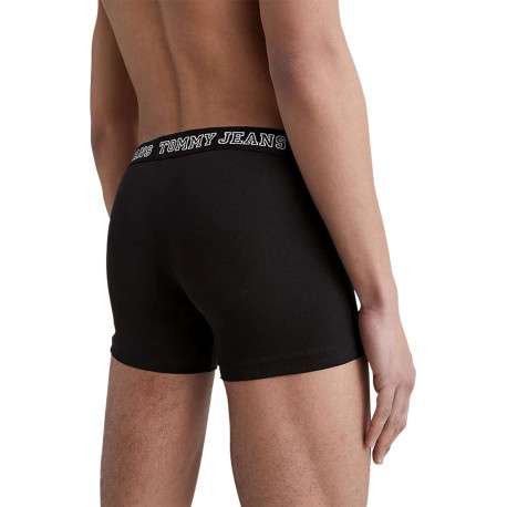 Lot de 3 Boxers en coton mélangé noirs unis avec une coupe près du corps - Image 4