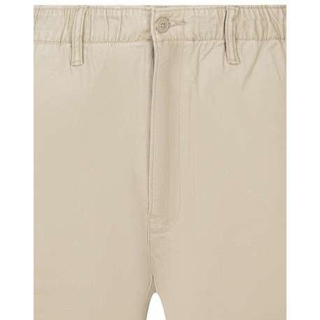 Short chino en coton camel uni avec une coupe droite et une taille intermédiaire - Image 3