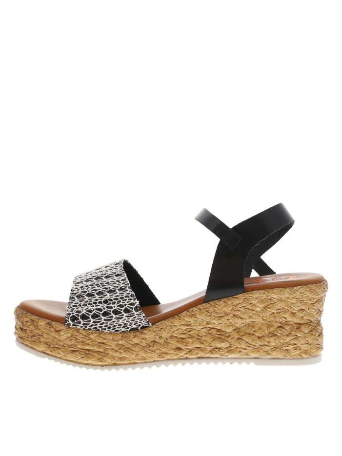 Nu-pieds en cuir noir à...