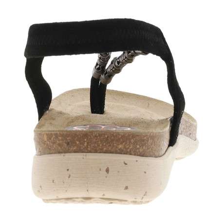 Nu-pieds en cuir suède à breloques, semelle semi-compensée et boucle à ardillon - Image 6