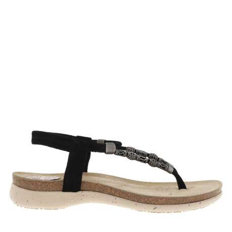 Nu-pieds en cuir suède à breloques, semelle semi-compensée et boucle à ardillon - Image 2