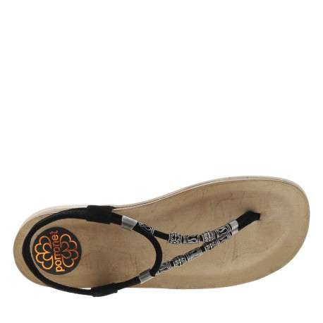 Nu-pieds en cuir suède à breloques, semelle semi-compensée et boucle à ardillon - Image 4