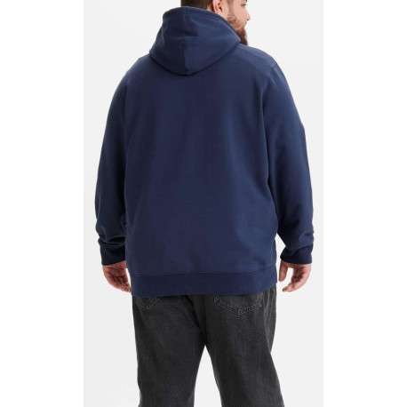 Cardigan zippé Levi's® en coton marine uni avec une coupe droite - Image 2