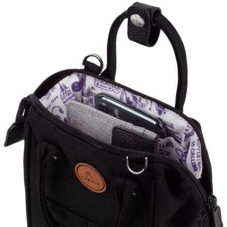 Sac Berlin Nano Adventurer noir uni avec une bandoulière amovible - Image 4