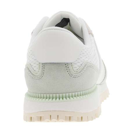 Baskets basses en Mesh blanc vert à patchs nubuck, semelle crantée et lacet plat - Image 6