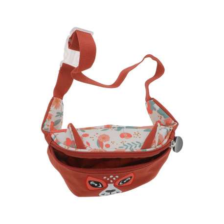 Sac banane Melimelos La Biche brique uni réglable avec fermeture zippée - Image 4