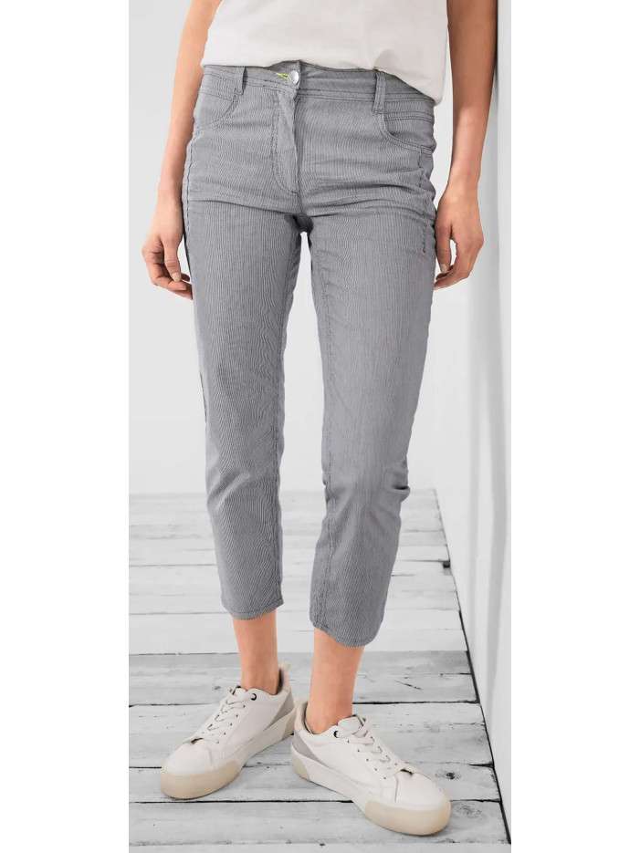 Pantalon Slim Femme Avant Première - Taille 40 - Coton Kaki - Occasion Très Bon État