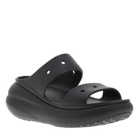 Crocs Compenser Mules Classic Crush Sandal beiges avec double bride et talon compensé ...