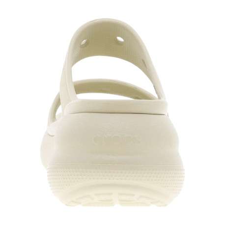 Crocs Compenser Mules Classic Crush Sandal beiges avec double bride et talon compensé ...