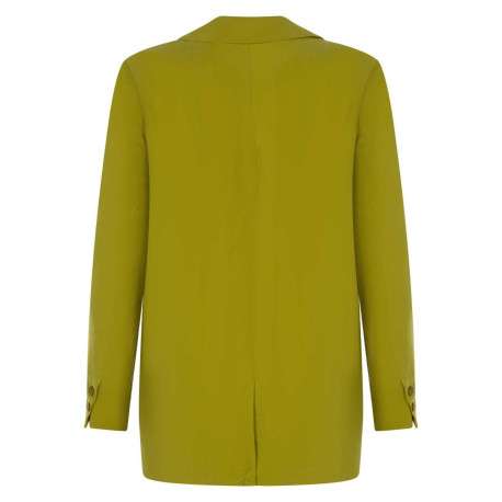Blazer V-Rosa vert uni à coupe droite col cranté et à manches longues - Image 2