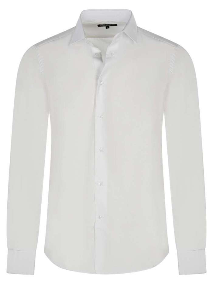 Chemise blanche unie à...