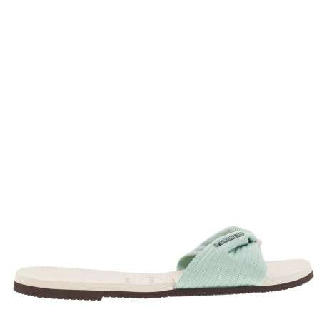 Tongs antidérapantes à entre-doigts liant la sangle beige à lurex du coup-de-pied - Image 2
