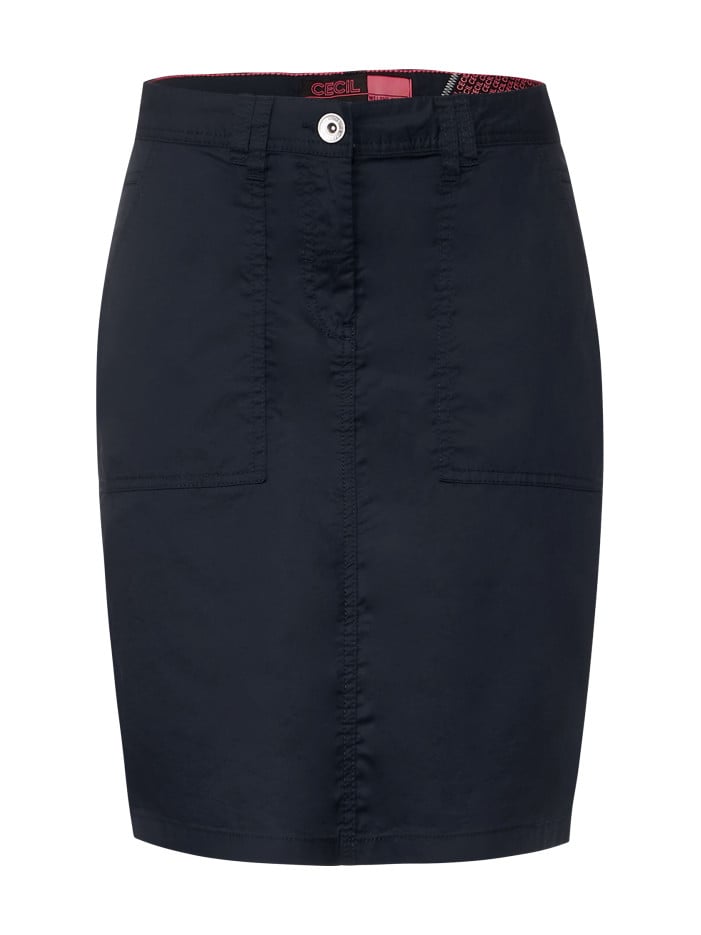 Jupe courte en coton marine...