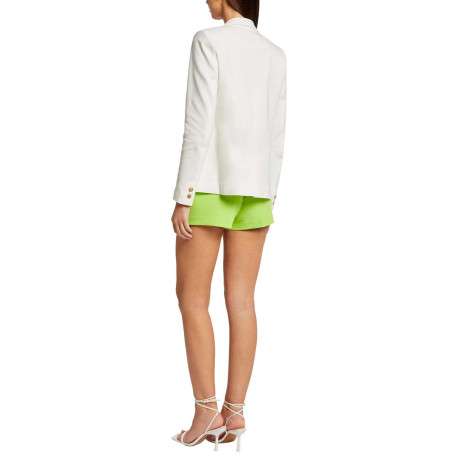 Blazer blanc uni avec une coupe près du corps et 2 poches latérales - Image 3