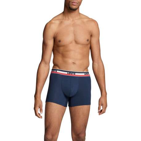 Lot de 2 Boxers bicolore marine et gris clair en coton biologique - Image 3