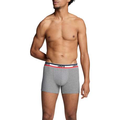 Lot de 2 Boxers bicolore marine et gris clair en coton biologique - Image 4