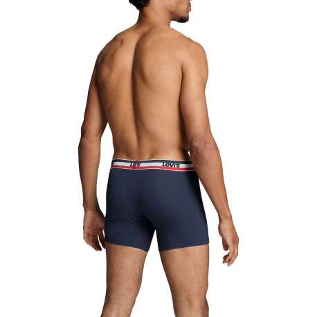 Lot de 2 Boxers bicolore marine et gris clair en coton biologique - Image 5