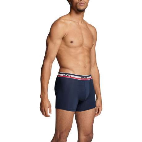Lot de 2 Boxers bicolore marine et gris clair en coton biologique - Image 6