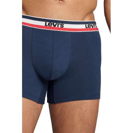Lot de 2 Boxers bicolore marine et gris clair en coton biologique - Image 7