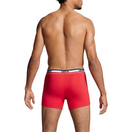 Lot de 2 Boxers bicolore rouge et gris foncé en coton biologique - Image 3