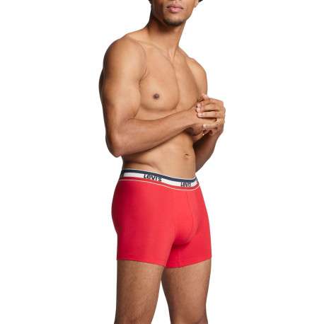 Lot de 2 Boxers bicolore rouge et gris foncé en coton biologique - Image 4