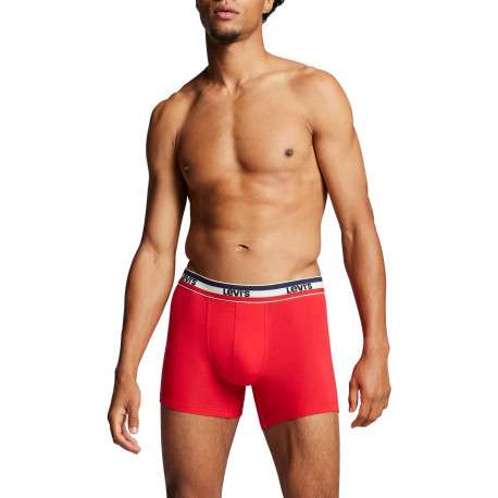 Lot de 2 Boxers bicolore rouge et gris foncé en coton biologique - Image 5