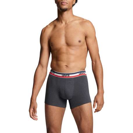 Lot de 2 Boxers bicolore rouge et gris foncé en coton biologique - Image 6