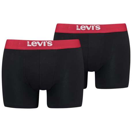 Lot de 2 Boxers noirs en coton biologique et avec une ceinture élastiquée