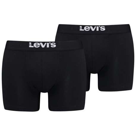 Lot de 2 Boxers noirs en coton biologique avec une ceinture élastiquée