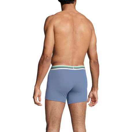 Lot de 2 Boxers bleu uni en coton biologique avec une ceinture élastiquée - Image 4
