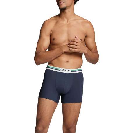 Lot de 2 Boxers bleu uni en coton biologique avec une ceinture élastiquée - Image 6