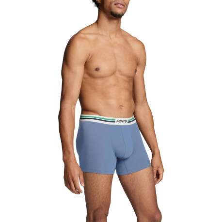 Lot de 2 Boxers bleu uni en coton biologique avec une ceinture élastiquée - Image 7