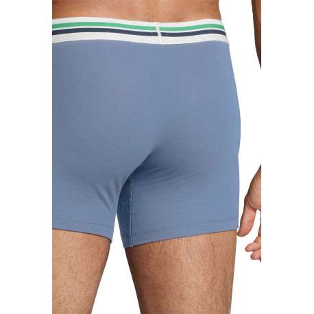 Lot de 2 Boxers bleu uni en coton biologique avec une ceinture élastiquée - Image 8