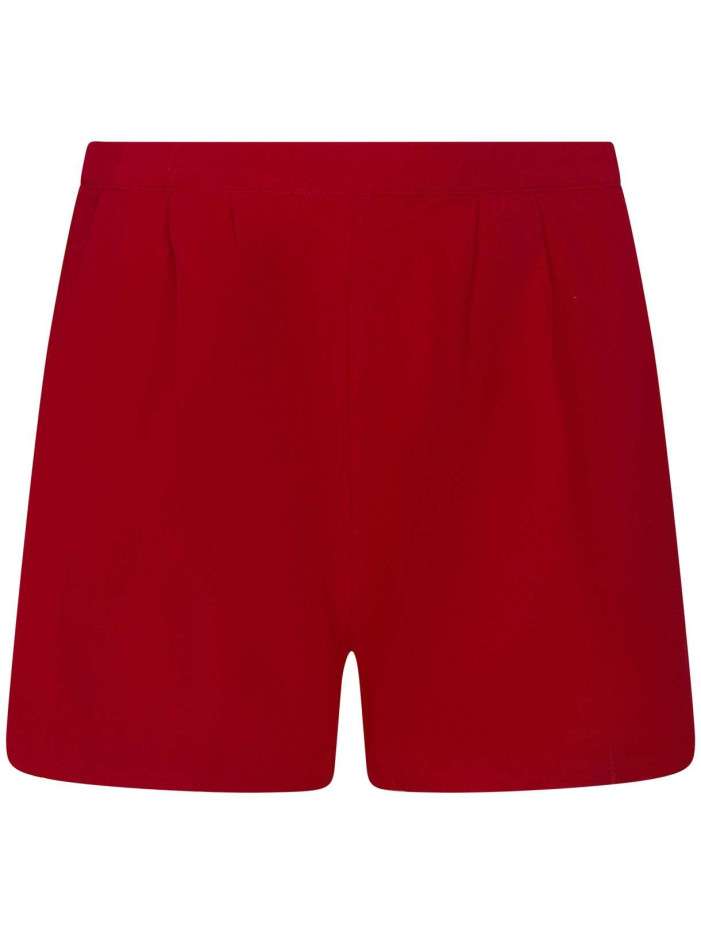 Short en coton rouge uni...