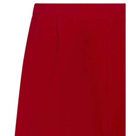 Short en coton rouge uni avec une coupe chino et deux poches latérales - Image 3