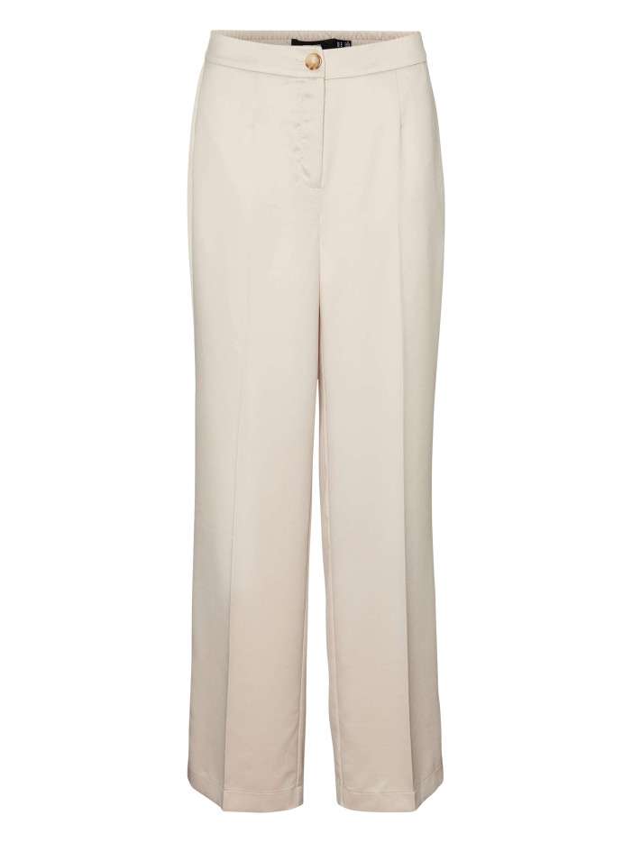 Pantalon beige uni avec une...