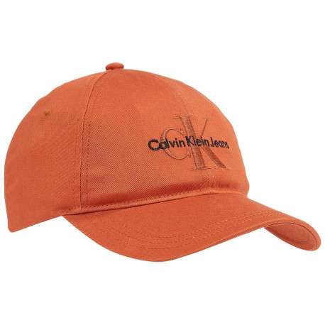 Casquette Dad Cap en coton biologique caramel unie avec broderies sur le pan