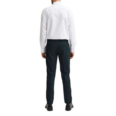 Chemise Methan blanche unie en coton avec un coupe droite et un col français - Image 3